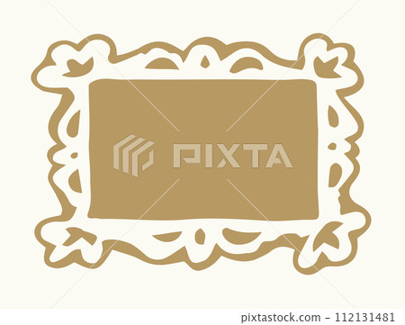 Framed mirror. Vector drawing icon Framed mirror. Vector drawing icon 112131481