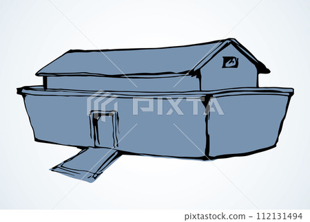 Biblical Noah's Ark. Vector drawing Biblical Noah's Ark. Vector drawing 112131494