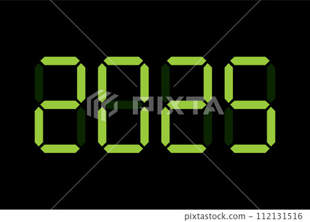 Digital New Year numbers isolated on black background Digital New Year numbers isolated on black background 112131516
