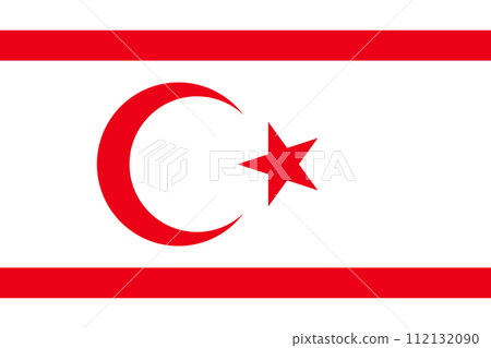 Vector flag of Northern Cyprus. 112132090