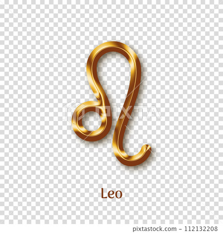 Leo golden metal zodiac sign Leo golden metal zodiac sign 112132208