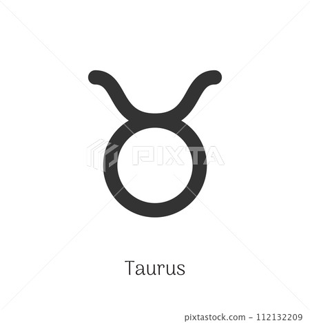Taurus zodiac sign isolated on white background Taurus zodiac sign isolated on white background 112132209
