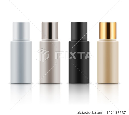 Mock-up of realistic plastic bottles. Mock-up of realistic plastic bottles. 112132287