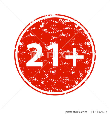 Age limit 21 rubber stamp, twenty one text Age limit 21 rubber stamp, twenty one text 112132604