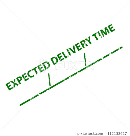Expected delivery time template rubber stamp with place for text date or time Expected delivery time template rubber stamp with place for text date or time 112132617