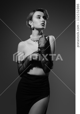 woman cover body 112132866