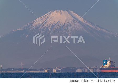 [千葉縣] 東京灣上空看到的富士山 112133116