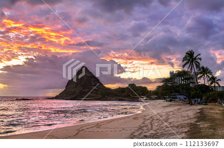 Mauna Lahilahi Beach Park in Oahu - Hawaii, United States Mauna Lahilahi Beach Park in Oahu - Hawaii, United States 112133697