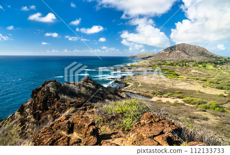 Kaiwi State Scenic Shoreline on Oahu island in Hawaii, United States 112133733