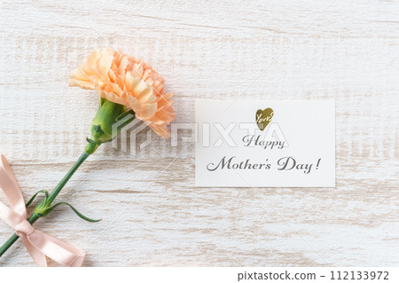 mother's day carnation and card mother's day carnation and card 112133972