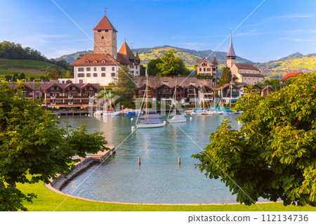 Spiez Church and Castle, Switzerland 112134736