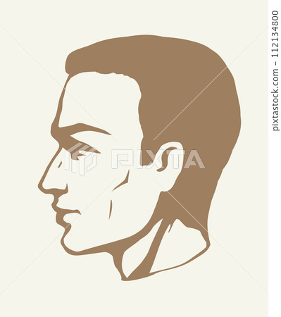 Profile of a handsome man. Vector drawing Profile of a handsome man. Vector drawing 112134800