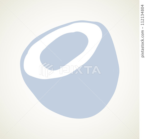 Half boiled egg. Vector drawing Half boiled egg. Vector drawing 112134804