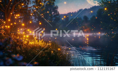 Riverside where fireflies shine Riverside where fireflies shine 112135167