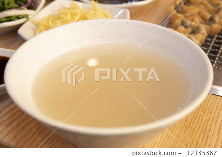 Korea food. Scorched Rice Soup 112135367