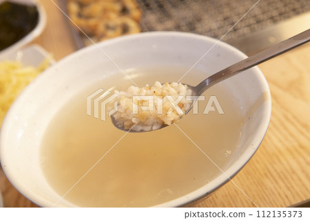 Korea food. Scorched Rice Soup Korea food. Scorched Rice Soup 112135373