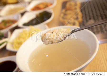 Korea food. Scorched Rice Soup Korea food. Scorched Rice Soup 112135376