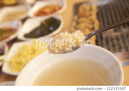 Korea food. Scorched Rice Soup Korea food. Scorched Rice Soup 112135387