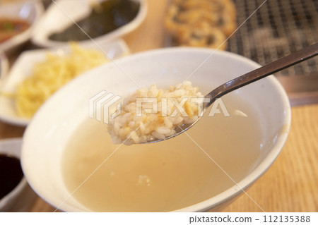 Korea food. Scorched Rice Soup Korea food. Scorched Rice Soup 112135388