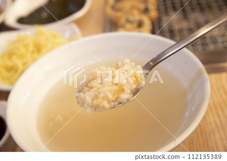 Korea food. Scorched Rice Soup 112135389