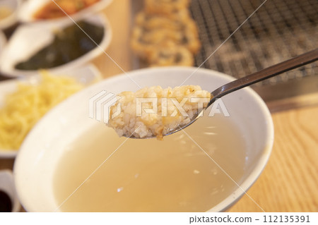 Korea food. Scorched Rice Soup 112135391