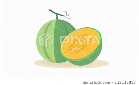Melon white background 112135853