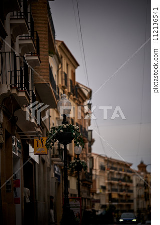 Small Spanish town summer streets 112136541