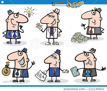 cartoon business concepts and people characters set 112136932