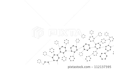 Science abstract background. Abstract technology background with copy space. Abstract shapes in the corner. 112137395