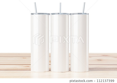 Skinny 20 oz tumbler for sublimation. 3d rendering Skinny 20 oz tumbler for sublimation. 3d rendering 112137399