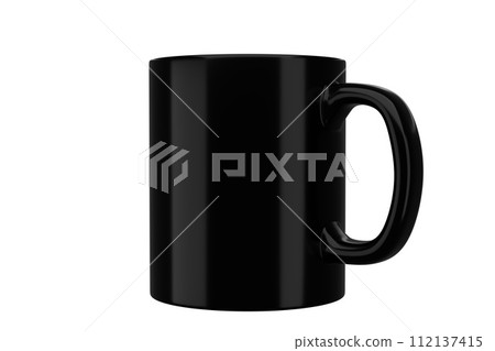 11oz black mug on isolated background. 11oz black mug on isolated background. 112137415