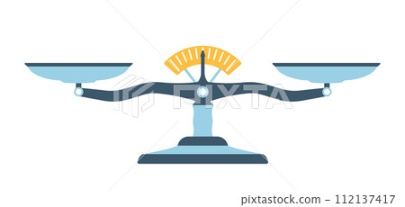Balance sign. Scale symbol. Isolated background. Balance sign. Scale symbol. Isolated background. 112137417