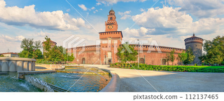 Sforzesco Castle and fountain 112137465