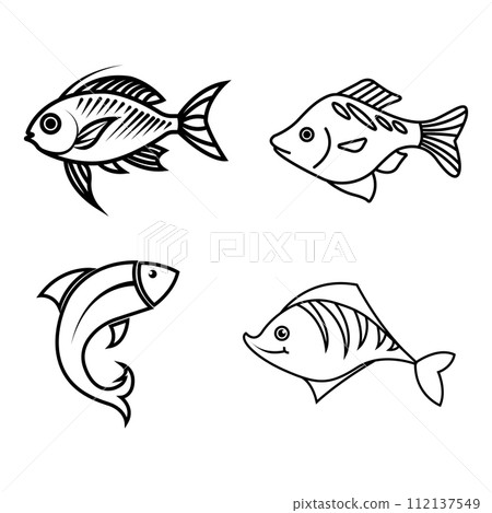 fish icon vector fish icon vector 112137549