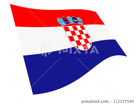Croatia waving flag with clipping path Croatia waving flag with clipping path 112137594