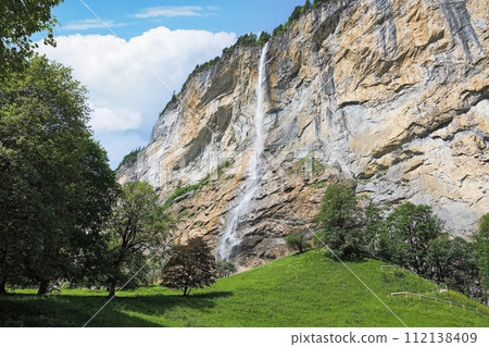 Lauterbrunnen valley in swiss alps Lauterbrunnen valley in swiss alps 112138409