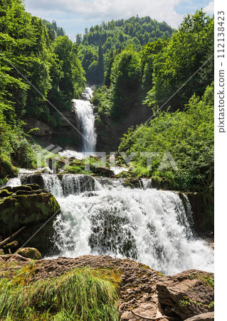 Giessbach Waterfalls in Switzerland 112138423