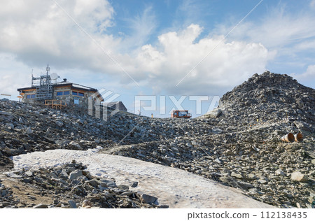 view of the Aletsch glacier in the swiss alps view of the Aletsch glacier in the swiss alps 112138435