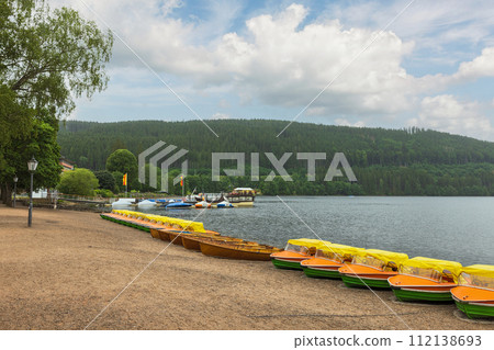 boats on the shores of Lake Titisee boats on the shores of Lake Titisee 112138693