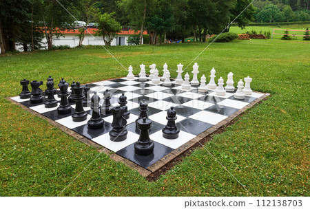 street chess on green grass street chess on green grass 112138703