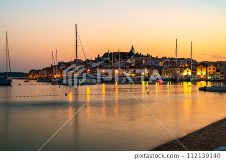 Nightview of Primosten in Croatia 112139140