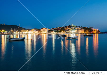 Nightview of Primosten in Croatia 112139143