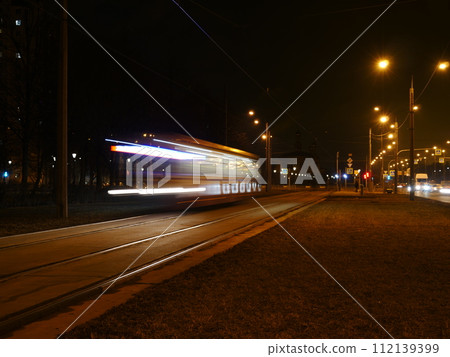 night tram long exposure 112139399