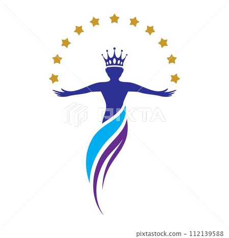 Queen logo images illustration 112139588