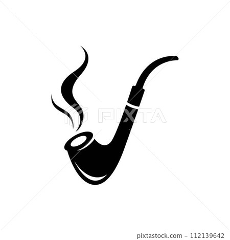 Smoke pipe logo images illustration 112139642