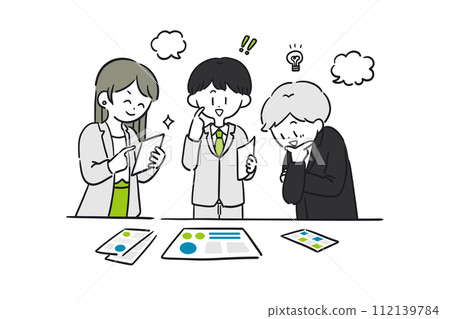 商務人士開會的圖像插圖 商務人士開會的圖像插圖 112139784
