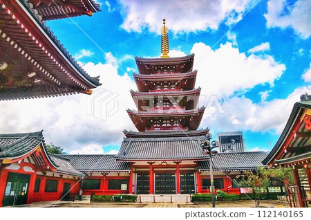 清水寺的五層寶塔與藍天 清水寺的五層寶塔與藍天 112140165