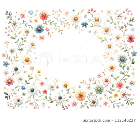 cute flower frame 112140227