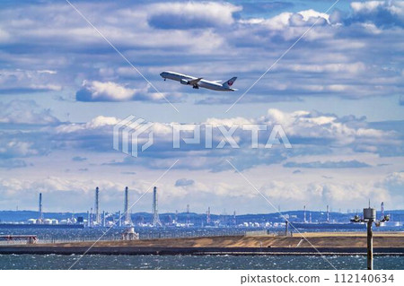 羽田機場風景，飛機起飛，東京大田區 112140634