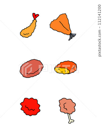各種油炸食品插畫 112141200